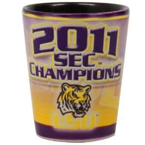 NCAA LSU Tigers 2011 SEC Football Champions 2oz. Black Ceramic Shot 
