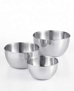 Martha Stewart Collection Stainless Steel Mixing Bowls, Set of 3 