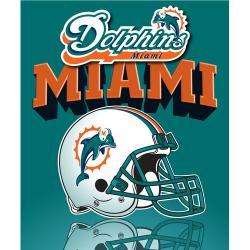 Licensed Miami Dolphins NFL Football Ultra Soft Fleece Blanket Throw 