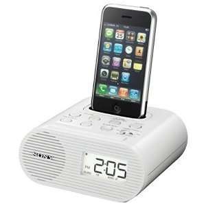  NEW FM Clock Radio for iPod/iPhone White (Audio/Video 