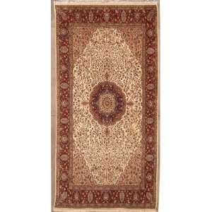 Knott Pak Persian Ispahan Design Area Rug with Wool Pile  a 6x9 Rug 