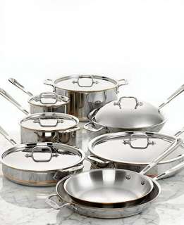 All Clad Copper Core 14 Piece Cookware Set   Cookware   Kitchen 