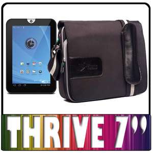 UltimateAddons Black Messenger Tablet Accessory Bag for Toshiba Thrive 