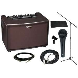 Roland AC60 Guitar Amp (Rosewood) AMP PAK with amplifier, microphone 