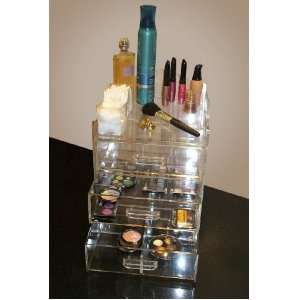 Drawers,clear Acrylic, Makeup & Cosmetic Organizer. Pretty Curved 