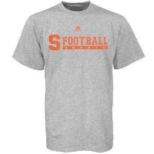  adidas Syracuse Orange Ash Practicewear Football T shirt 