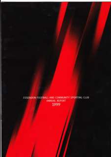 ESSENDON BOMBERS FOOTBALL CLUB ANNUAL REPORT 1999  