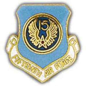  U.S. Air Force 15th Air Force Shield Pin 1 Arts, Crafts 