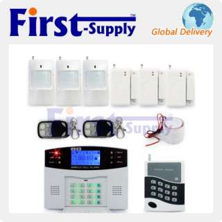   GSM SMS Burgular Alarm System P.I.R Door Gap Detector Kit Keypad