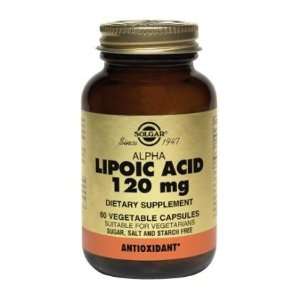  Alpha Lipoic Acid 120 mg Vegetable 60 Capsules Health 