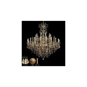   Chandelier in Antique Silver with Clear Strass Pendalogue crystal