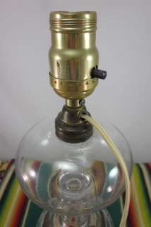 Vintage 1930 Depression Glass Converted Oil Table Lamp  