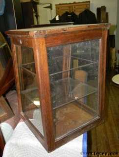 Antique Country Store Oak & Glass Pie Safe Cake Pastry Bakery Display 