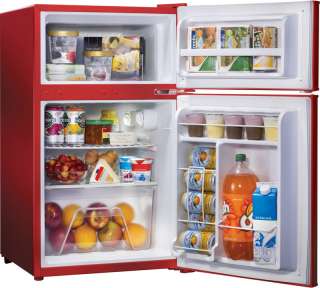 Mini Fridge & Freezer, Compact Retro Small Dorm Refrigerator, Food Ice 