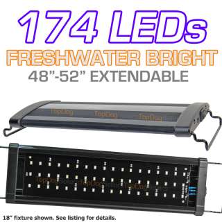 LED 48 800 Aquarium Light Freshwater Tropical Fish Bright Single 120 