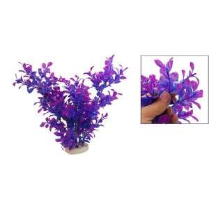   Purple Plants Aquarium Plastic Grass Fish Tank Ornament
