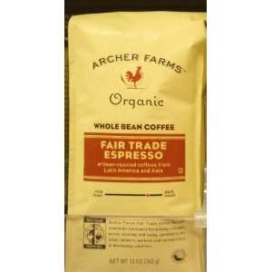 Archer Farms Whole Bean Coffee Organic Fair Trade Espresso 12oz