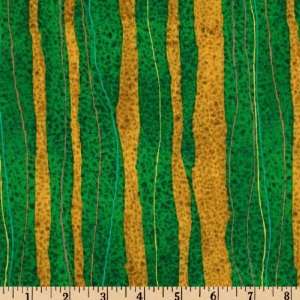  44 Wide Artifacts Stone Stripe Green Fabric By The Yard 