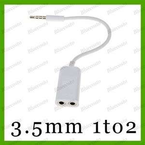   1to2 Dual Female Y Splitter Audio Cable for Apple iPhone 4S Touch 4