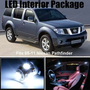 White LED Lights Interior Package Nissan Pathfinder  