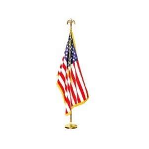   States Indoor Flag Display Set w/ Gold Stand Patio, Lawn & Garden