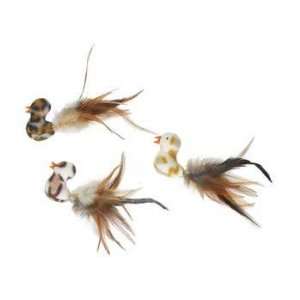  3PK Catnip Plush Duck W Feather Tail (Catalog Category 