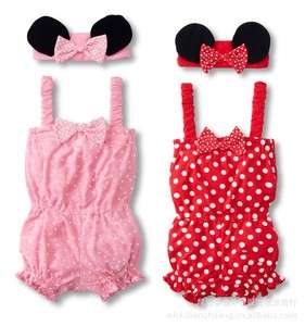 Baby Toddler kids girls funny Disney minnie pretending onesies 