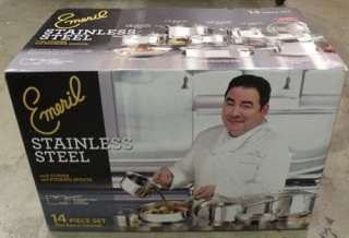 NEW Emeril Stainless 14 Piece Cookware Set  