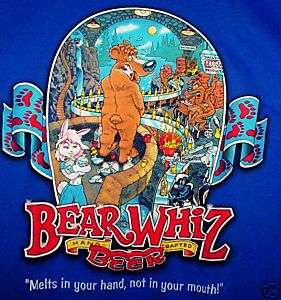 BEAR WHIZ BEER T SHIRT NEW BOTTLER BEARWHIZ  