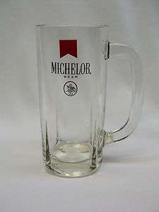 michelob beer mug glass handle weighted A & Eagle logo anheuser busch 