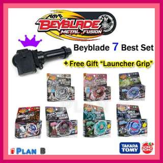 Beyblade Metal Fusion 7 Best + Free Gift Launcher Grip  