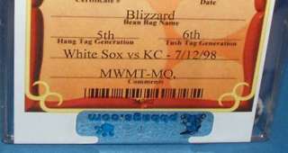 Blizzard Authenticated   White Sox vs Royals Ty Beanie Baby  