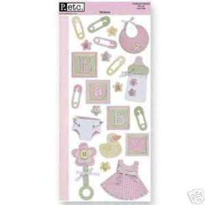 BABY GIRL Scrapbook Stickers and Borders  