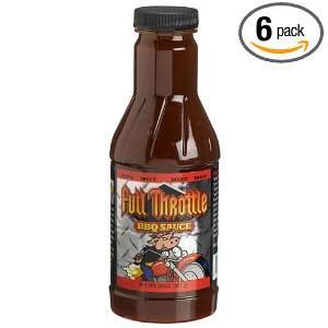 Full Throttle BBQ Sauce Hot, 20 Ounce Bottles (Pack of 6)