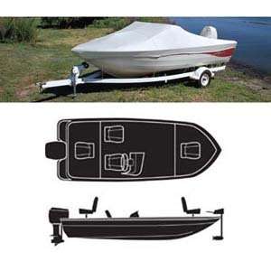 Bass Boat Cover 15 Outboard Wide Transom Tournament