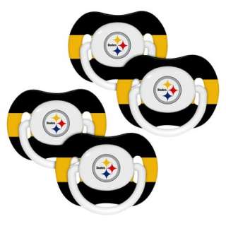 NFL Pittsburgh Steelers 4 Pk Baby Pacifier   3M+ product details page