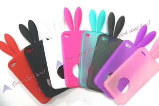 1PC X Soft Cute Rabbit Bunny Ears Tail Silicone Bumper Case Cover for 