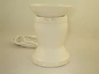 Electric Large Candle Tart Warmer White Luster 746783  