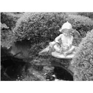 Pond Cherub with Lotus (With Pump) Patio, Lawn & Garden