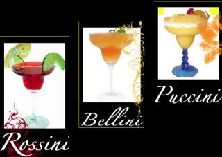 CAB 1 Bowl Frozen Drink, Margarita, Bellini, Rossini, and Puccini 