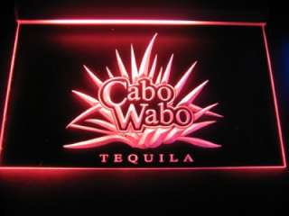 Cabo Wabo Tequila Logo Beer Bar Pub Store Light Sign Neon W2801  