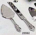 Engraved/ Personalized Silver Plated Cake Server Set  