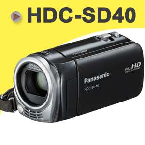Panasonic HDC SD40 HD Camcorder Black & 8GB Pro Bundle – Brand New 