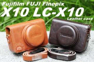 FUJI Leather Case bag Fujifilm FUJI Finepix X10 LC X10 Dark brown 