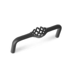 Country style expression   3 3/4 centers bird cage pull in matte blac