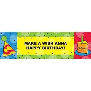 Birthday Cake Personalized Banner Large 30 x 100