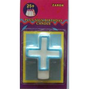  Blue Plus Sign Birthday Candle 