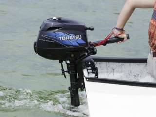   5hp Tohatsu is ideal for square back canoes such as this Gheenoe