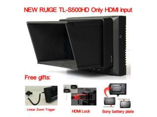 RUIGE TL S500HD On camera HD LCD Field Monitor fr DSLR CANON 5D 7D