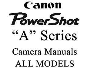 Canon Powershot Guide Instruction Manual (A MODELS)2  